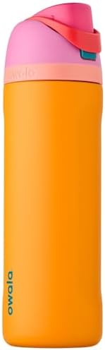 Owala FreeSip 710 ml Edelstahl Trinkflasche mit Strohhalm – BPA-frei für Sport, Fitness und Reisen, Foggy Tide