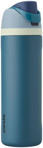 Owala FreeSip 710 ml Edelstahl Trinkflasche mit Strohhalm – BPA-frei für Sport, Fitness und Reisen, Foggy Tide
