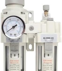 AC3010-03/03D Aluminiumlegierung Druckregler Öl-Wasser-Abscheider für Luftkompressor, Partikelentfernung & Kondensatmana