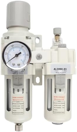 AC3010-03/03D Aluminiumlegierung Druckregler Öl-Wasser-Abscheider für Luftkompressor, Partikelentfernung & Kondensatmana
