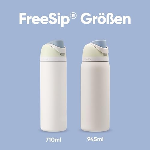 Owala FreeSip 710 ml Edelstahl Trinkflasche mit Strohhalm – BPA-frei für Sport, Fitness und Reisen, Foggy Tide