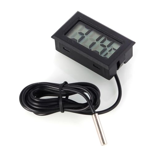 ARCELI Digitales LCD-Thermometer mit externer Sonde – Temperaturüberwachung für Kühlschrank, Gefrierschrank & Aquarium -