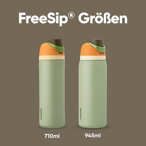 Owala FreeSip 710 ml Edelstahl Trinkflasche mit Strohhalm – BPA-frei für Sport, Fitness und Reisen, Foggy Tide