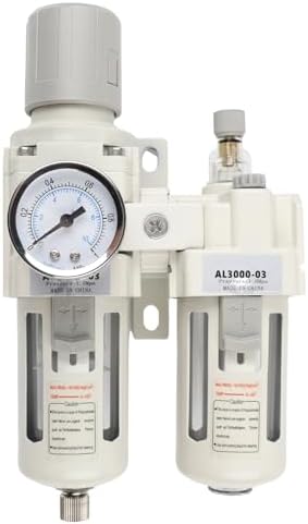 AC3010-03/03D Aluminiumlegierung Druckregler Öl-Wasser-Abscheider für Luftkompressor, Partikelentfernung & Kondensatmana