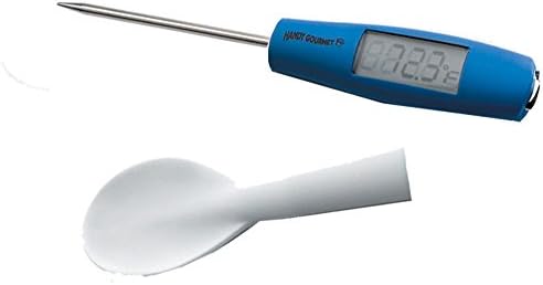 LACOR 62528 Silikon-Löffel mit 25 cm Sonde und Thermometer – Perfekt für präzises Kochen zuhause!