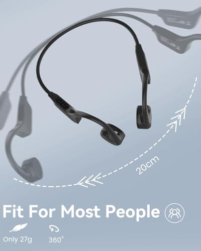 MONODEAL Knochenschall Kopfhörer Bluetooth 5.3 - IPX6 Wasserdicht & Typ-C zum Joggen und Radfahren