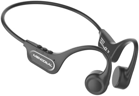 MONODEAL Knochenschall Kopfhörer Bluetooth 5.3 - IPX6 Wasserdicht & Typ-C zum Joggen und Radfahren