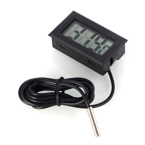 ARCELI Digitales LCD-Thermometer mit externer Sonde – Temperaturüberwachung für Kühlschrank, Gefrierschrank & Aquarium -