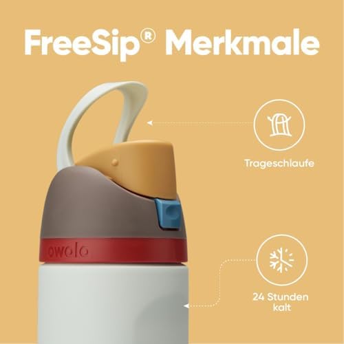 Owala FreeSip 710 ml Edelstahl Trinkflasche mit Strohhalm – BPA-frei für Sport, Fitness und Reisen, Foggy Tide