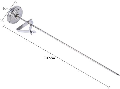 Edelstahl Kochthermometer 30,5 cm mit Clip – Ideal für Fleisch, Getränke und Kochen von 0℃ bis 300℃!