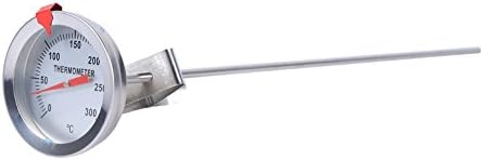 Edelstahl Kochthermometer 30,5 cm mit Clip – Ideal für Fleisch, Getränke und Kochen von 0℃ bis 300℃!
