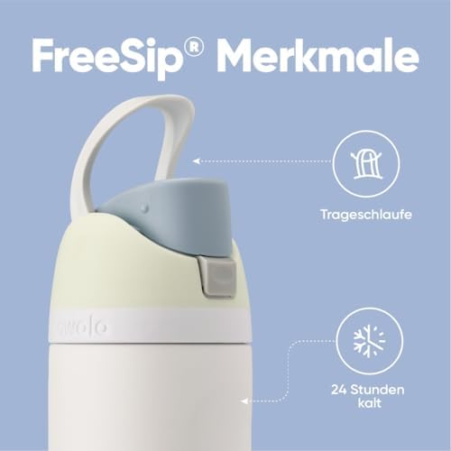 Owala FreeSip 710 ml Edelstahl Trinkflasche mit Strohhalm – BPA-frei für Sport, Fitness und Reisen, Foggy Tide