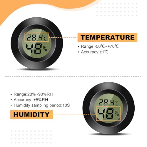 4 Stück Mini Hygrometer Thermometer – Präzise Luftfeuchtigkeitsmessung für Büro und Wohnzimmer (Batterien Inkl.)