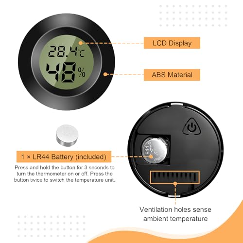 4 Stück Mini Hygrometer Thermometer – Präzise Luftfeuchtigkeitsmessung für Büro und Wohnzimmer (Batterien Inkl.)
