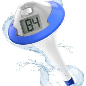 BALDR Poolthermometer Funk – Wasserdicht IPX7, große digitale Anzeige für Innen- & Pool-Temperatur, ideal für entspannen