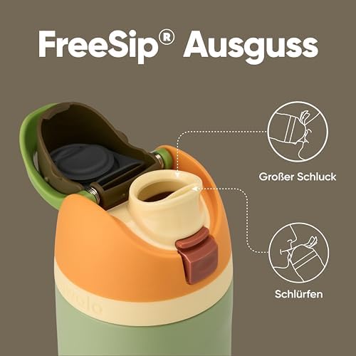 Owala FreeSip 710 ml Edelstahl Trinkflasche mit Strohhalm – BPA-frei für Sport, Fitness und Reisen, Foggy Tide