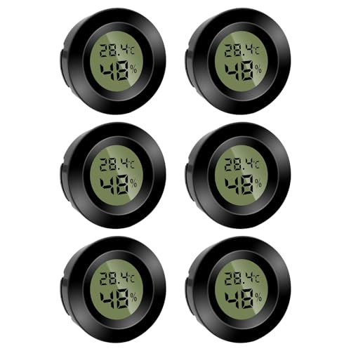 4 Stück Mini Hygrometer Thermometer – Präzise Luftfeuchtigkeitsmessung für Büro und Wohnzimmer (Batterien Inkl.)