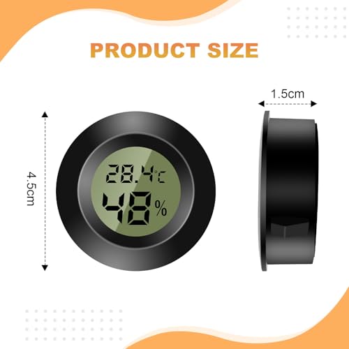 4 Stück Mini Hygrometer Thermometer – Präzise Luftfeuchtigkeitsmessung für Büro und Wohnzimmer (Batterien Inkl.)