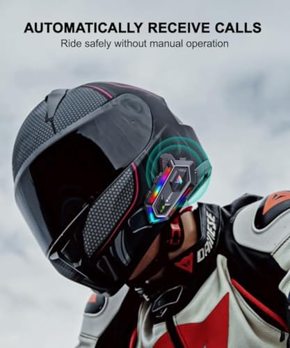Motorradhelm Lautsprecher Bluetooth Headset – Wasserdichtes Hi-Fi Kommunikationssystem für alle Helme mit 1000 mAh Akku