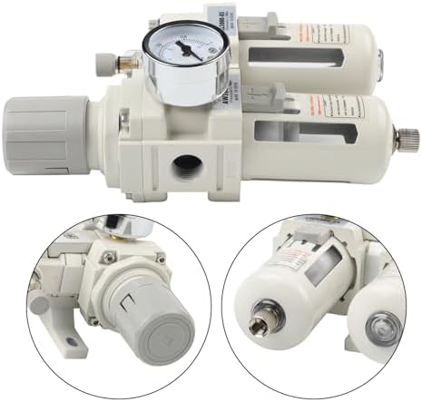 AC3010-03/03D Aluminiumlegierung Druckregler Öl-Wasser-Abscheider für Luftkompressor, Partikelentfernung & Kondensatmana