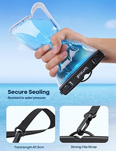 Lamicall Wasserdichte Handyhülle - IPX8 Unterwasser Tasche für Schwimmen, 2 Stück für iPhone & Samsung bis 7 Zoll