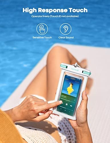 Lamicall Wasserdichte Handyhülle - IPX8 Unterwasser Tasche für Schwimmen, 2 Stück für iPhone & Samsung bis 7 Zoll