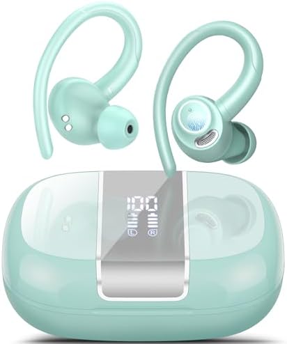 Sportliche Bluetooth Kopfhörer - Kabellos mit 5.3, ENC Mikrofon, 48Std Tiefbass und IPX7 Wasserfest!