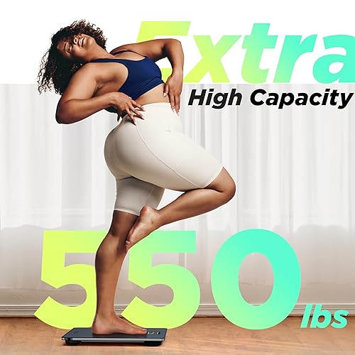 RunSTAR Digitale Personenwaage – Präzise Messung bis 250 kg, elegantes Design mit großer Trittfläche und LCD-Display für