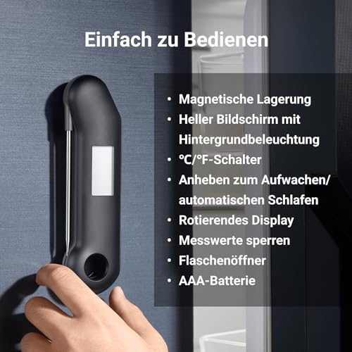 ThermoMaven F1 Turbo Fleischthermometer – 0,5s Sofortanzeige, IP67 Wasserdicht für Grill & BBQ