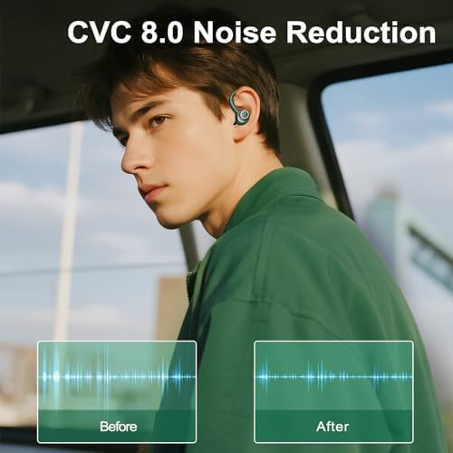 Sportliche Bluetooth Kopfhörer - Kabellos mit 5.3, ENC Mikrofon, 48Std Tiefbass und IPX7 Wasserfest!