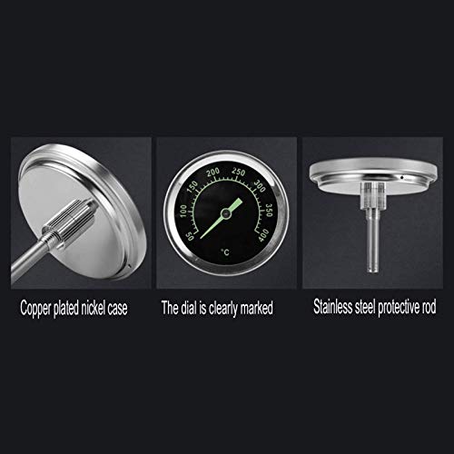 Edelstahl Grillthermometer – Präzises Zifferblatt & Zeiger für optimale Grillresultate 50-400 ℃