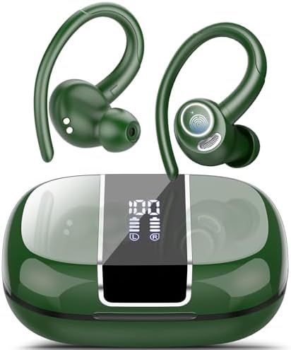 Sportliche Bluetooth Kopfhörer - Kabellos mit 5.3, ENC Mikrofon, 48Std Tiefbass und IPX7 Wasserfest!