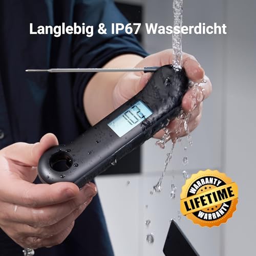 ThermoMaven F1 Turbo Fleischthermometer – 0,5s Sofortanzeige, IP67 Wasserdicht für Grill & BBQ