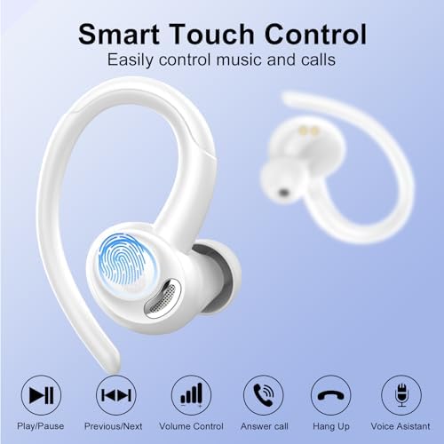 Sportliche Bluetooth Kopfhörer - Kabellos mit 5.3, ENC Mikrofon, 48Std Tiefbass und IPX7 Wasserfest!