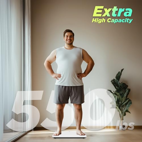 RunSTAR Digitale Personenwaage – Präzise Messung bis 250 kg, elegantes Design mit großer Trittfläche und LCD-Display für