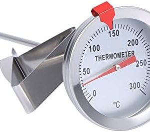 Edelstahl Kochthermometer 30,5 cm mit Clip – Ideal für Fleisch, Getränke und Kochen von 0℃ bis 300℃!