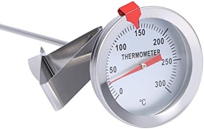 Edelstahl Kochthermometer 30,5 cm mit Clip – Ideal für Fleisch, Getränke und Kochen von 0℃ bis 300℃!