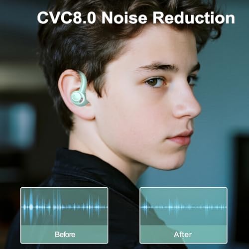 Sportliche Bluetooth Kopfhörer - Kabellos mit 5.3, ENC Mikrofon, 48Std Tiefbass und IPX7 Wasserfest!