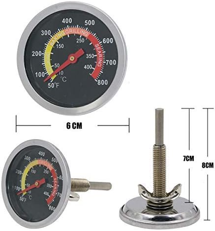 GFTIME Edelstahl Thermometer Ø6CM für Weber Kettle & Smoker – Präzise Temperaturmessung beim BBQ