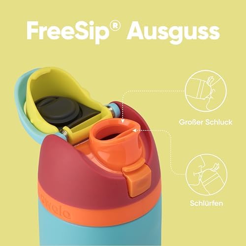 Owala FreeSip 710 ml Edelstahl Trinkflasche mit Strohhalm – BPA-frei für Sport, Fitness und Reisen, Foggy Tide