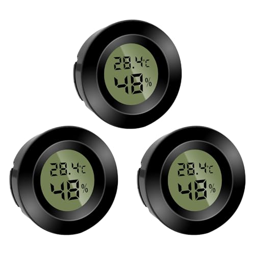 4 Stück Mini Hygrometer Thermometer – Präzise Luftfeuchtigkeitsmessung für Büro und Wohnzimmer (Batterien Inkl.)