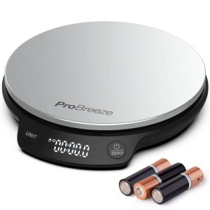 Pro Breeze digitale Küchenwaage bis 5 Kg - Präzise Messgenauigkeit mit Tara-Funktion und großem LCD-Display - Ideal für