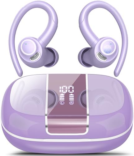 Sportliche Bluetooth Kopfhörer - Kabellos mit 5.3, ENC Mikrofon, 48Std Tiefbass und IPX7 Wasserfest!