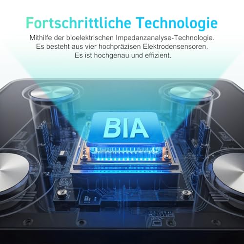 INSMART Bluetooth Personenwaage Digital – Präzise Körperfettwaage für Fitness Tracking zu Hause!
