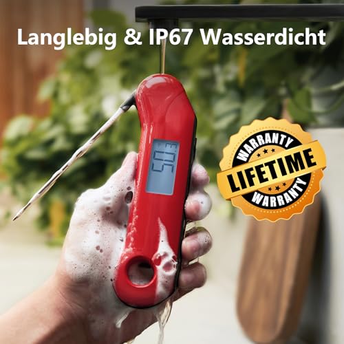 ThermoMaven F1 Turbo Fleischthermometer – 0,5s Sofortanzeige, IP67 Wasserdicht für Grill & BBQ