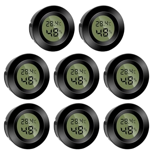 4 Stück Mini Hygrometer Thermometer – Präzise Luftfeuchtigkeitsmessung für Büro und Wohnzimmer (Batterien Inkl.)
