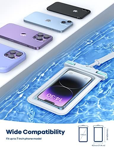 Lamicall Wasserdichte Handyhülle - IPX8 Unterwasser Tasche für Schwimmen, 2 Stück für iPhone & Samsung bis 7 Zoll