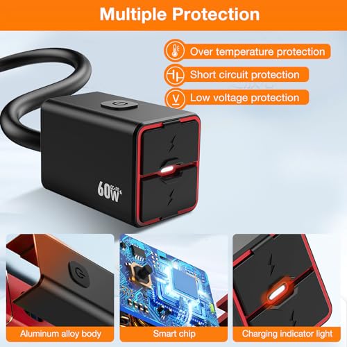 60W Motorrad USB Steckdose 12V - IPX6 wasserdicht, QC |0 & PD |0 für sicheres Laden unterwegs