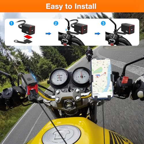60W Motorrad USB Steckdose 12V - IPX6 wasserdicht, QC |0 & PD |0 für sicheres Laden unterwegs