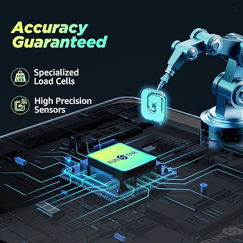 RunSTAR Digitale Personenwaage – Präzise Messung bis 250 kg, elegantes Design mit großer Trittfläche und LCD-Display für